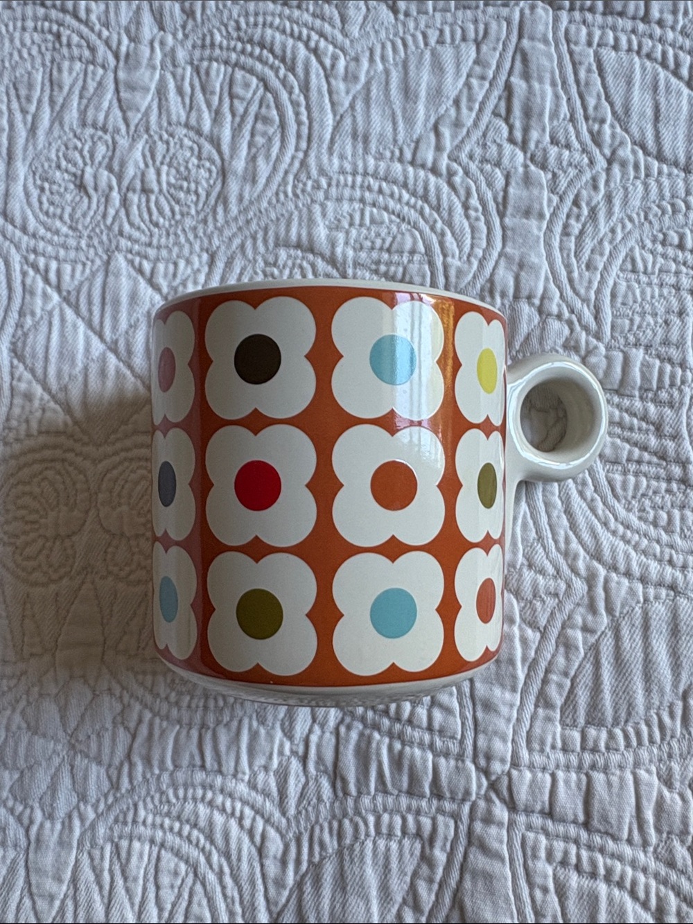 Orla Kiely x Target Retro Mod Orange Floral Ceramic Mug
